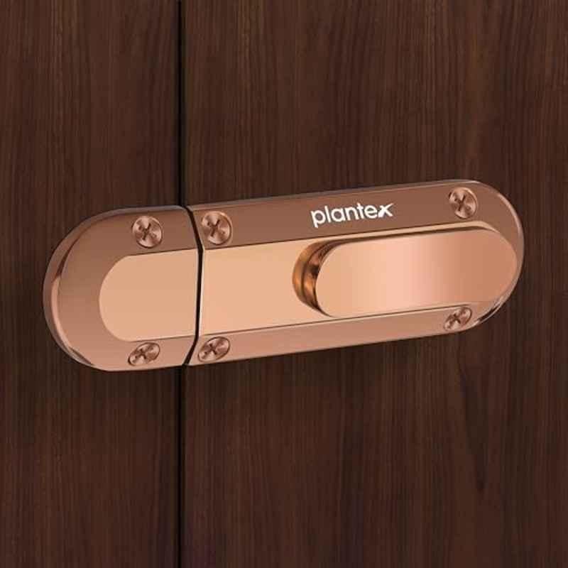 Plantex Zinc Rose Gold Door Baby Latch Lock for Bathroom, SH-88