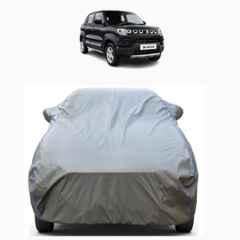 Aarex Auto Polyester Grey Car Cover with Mirror Pocket, Soft Cotton Magic Triple Stitch, Adjustable Buckle, UV & Dust Proof for Maruti Suzuki S-Presso 2015-2026 Model