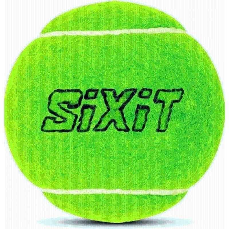 Sixit 6.5cm Green Standard Cricket Tennis Ball (Pack of 6)