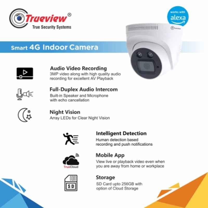 Trueview 3MP 4G 2 Way Audio Smart Security Dome Camera