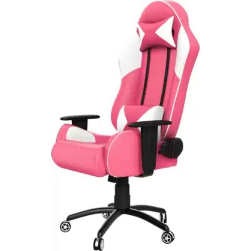 Rekart PU Leather Pink White Adjustable Revolving Wing Back Gaming Chair RGC 04