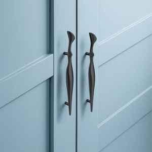 Plantex 96mm Zinc Black Matte Finish Pull Cabinet Handle for Home & Office, APS-DTC-9136-BLK-96MM-PK-2 (Pack of 2)