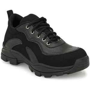 Ozarro Fabric Steel Toe Black Safety Shoes, S4419, Size: 8