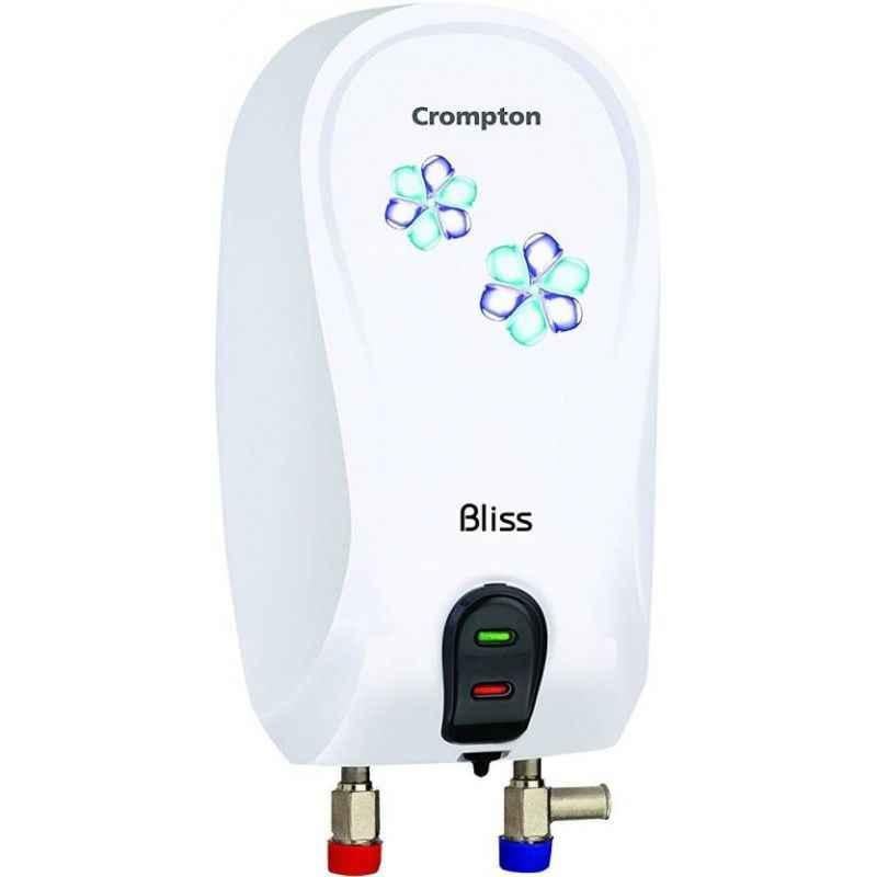 Crompton Bliss 3 Litre White Instant Water Geyser, AIWH03BLISS(3KW)