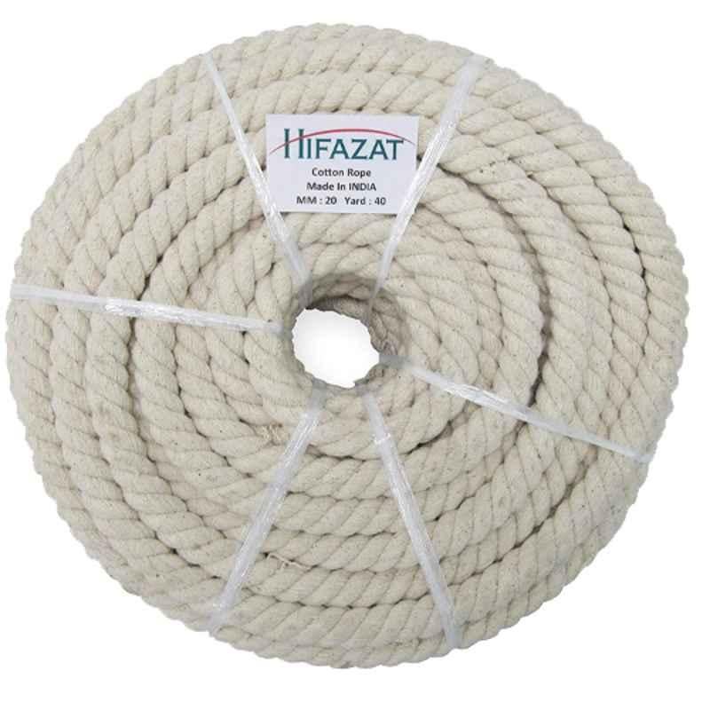 Hifazat 20mm 40 Yards Beige Twisted Cotton Rope