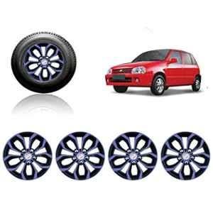 Auto Pearl 4 Pcs 12 inch ABS Violet & Black Car Wheel Cover Set for Maruti Suzuki Zen