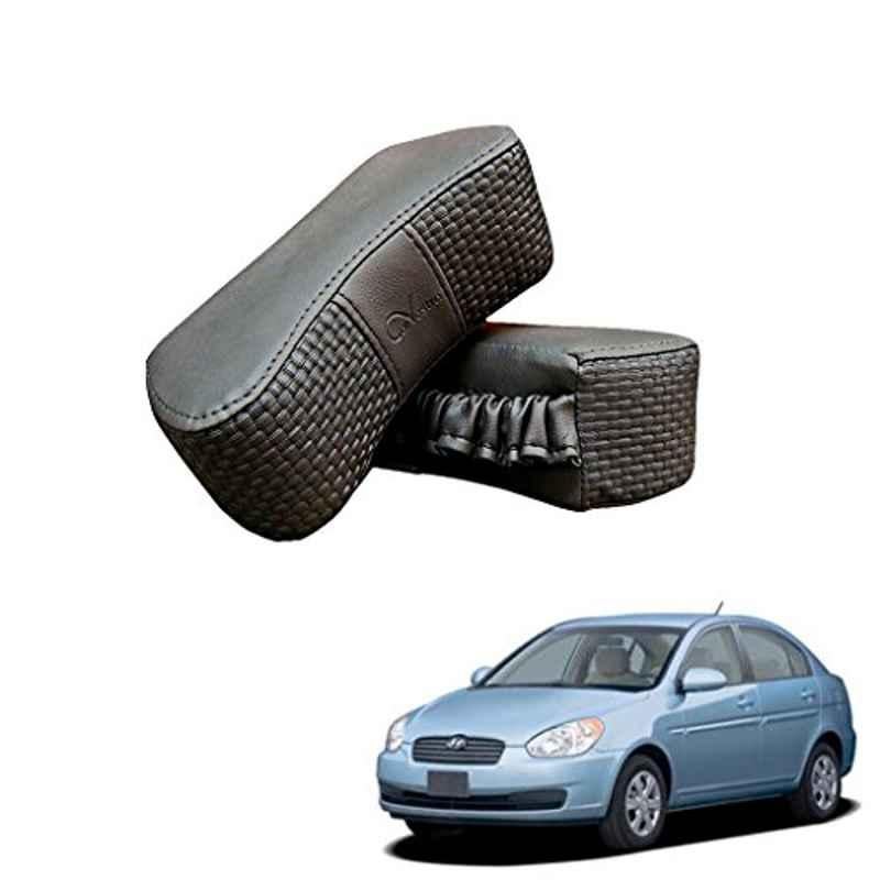 Kozdiko 2 Pcs Memory Foam Grey Luxurious Neck Rest Cushion Pillow Set for Hyundai Verna Old