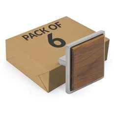 Plantex Knobs for Drawer/Square Drawer Knobs/Knobs for Cabinets/Pull-Push Knobs for Kitchen/Bedroom Drawer (Pack of 6) Big, Satin & Wood