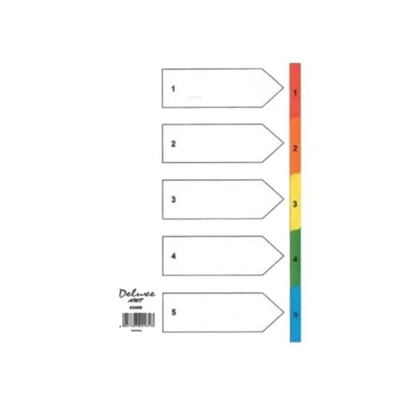 Deluxe A4 Manila Colored Divider with numbers 1-5