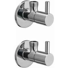 Prestige Project Brass Chrome Finish Angel Cock with Wall Flange (Pack of 2)