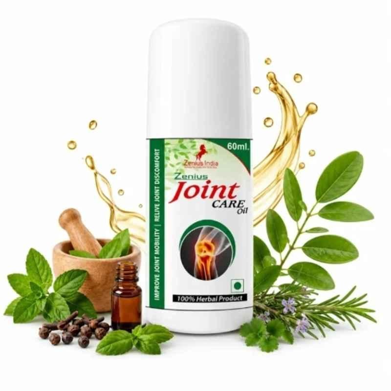 Zenius India 60ml Joint Care Oil with Lavender, Rosemary, Pudina, Eucalyptus, Clove & Til Oil for Reduces Joint Pain & Improves Joint Mobility