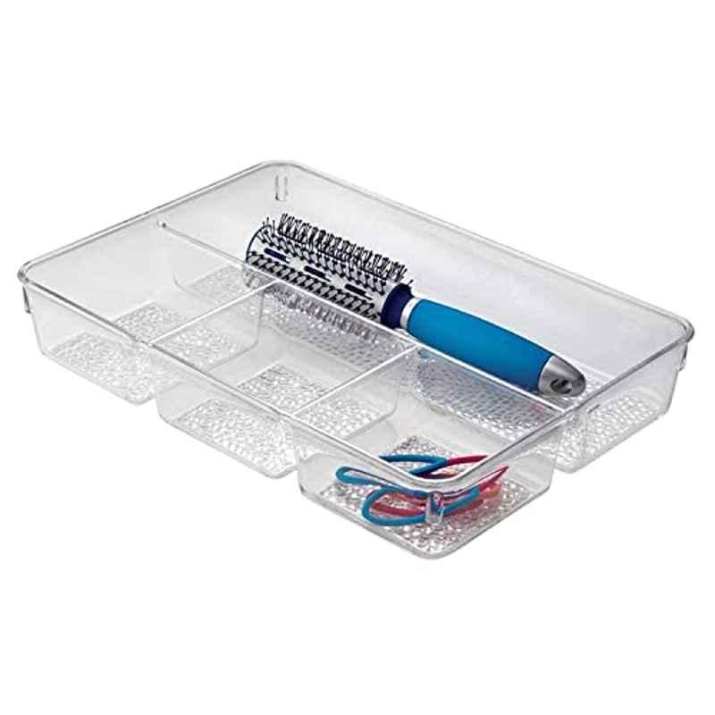 Interdesign Plastic Clear 4 Compartment Rain Tray, 110764