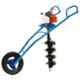 Kanak 63CC Trolley Type Earth Auger with Single Wheel & 12 inch Drill