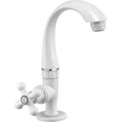 Sparsh Pearl Alfa AF-414 Plastic White Swan Neck Tap for Bathroom & Kitchen