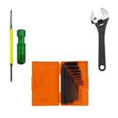 Hillgrove HGCM336M1 9 Pcs Full Hex Allen Key Set with 8 inch Adjustable Wrench & 2-in-1 Phillip Screwdriver, HGCM628