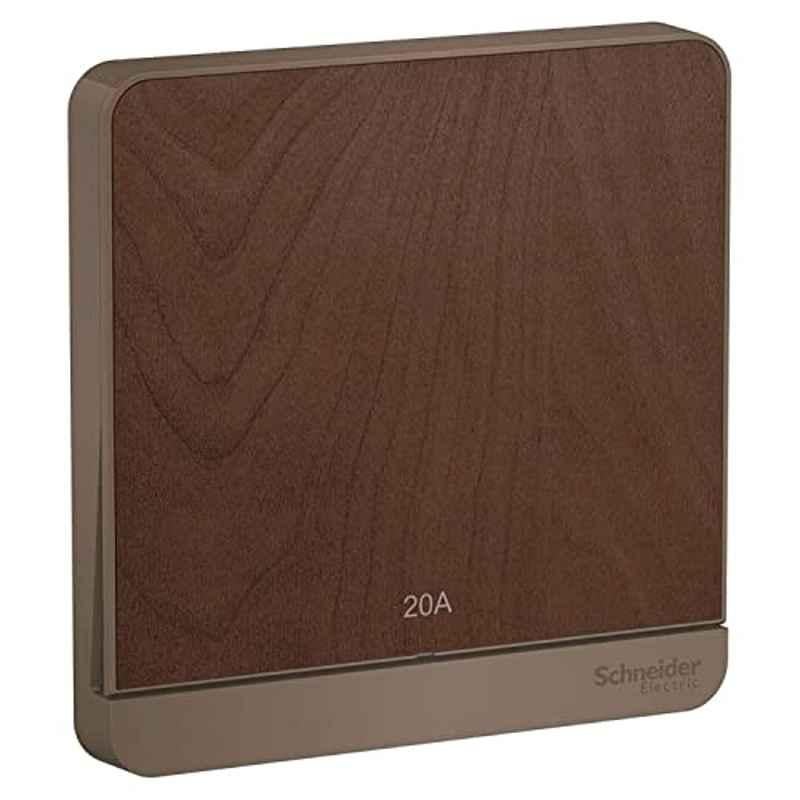 Schneider AvatarOn 20A 250V 2P Wood Wood Double Pole Switch with LED, E8331D20N_WD