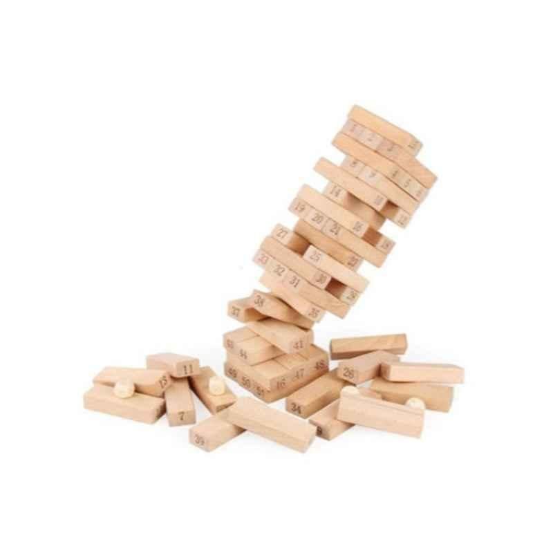 Unique 51 Pcs Wooden Domino Tower Set