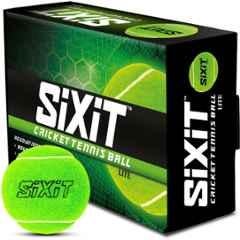Sixit Lite Green Standard Play Cricket Tennis Ball for Practice & Casual (Pack of 6)