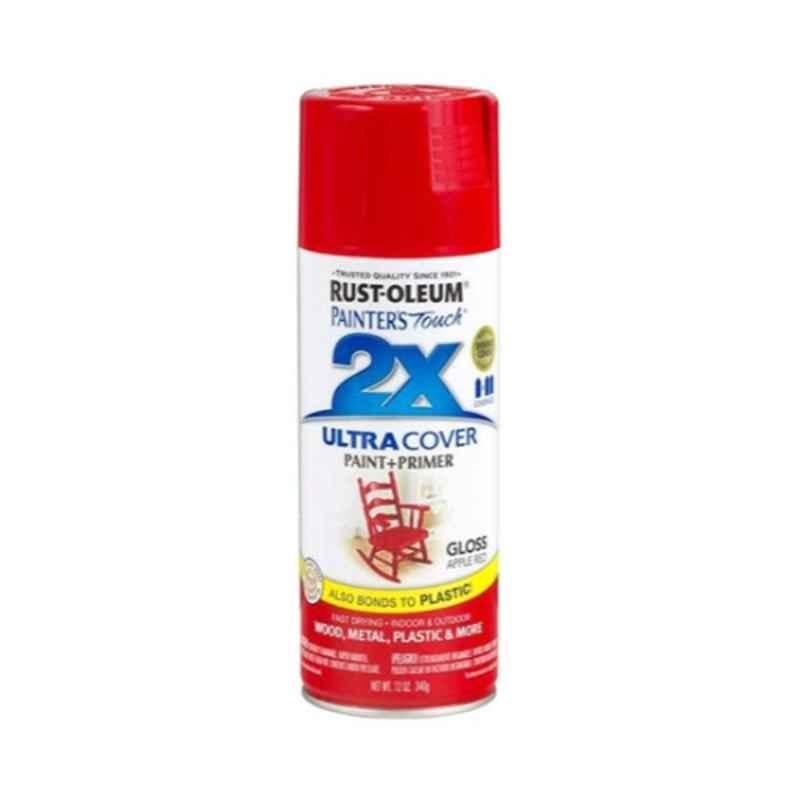 Rust-Oleum Painters Touch 12 Oz Apple Red Gloss 2X Ultra Cover Spray Paint, 507.25352959.18