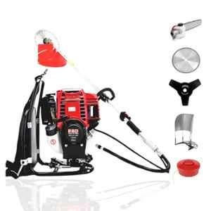 RBD 2.1HP 50cc 4 Stroke Backpack Brush Cutter with 80T Blade & Chain Saw Attachment