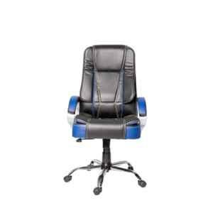 Valley Green Boss Faux Leather Blue & Black High Back Ergonomic Office Chair