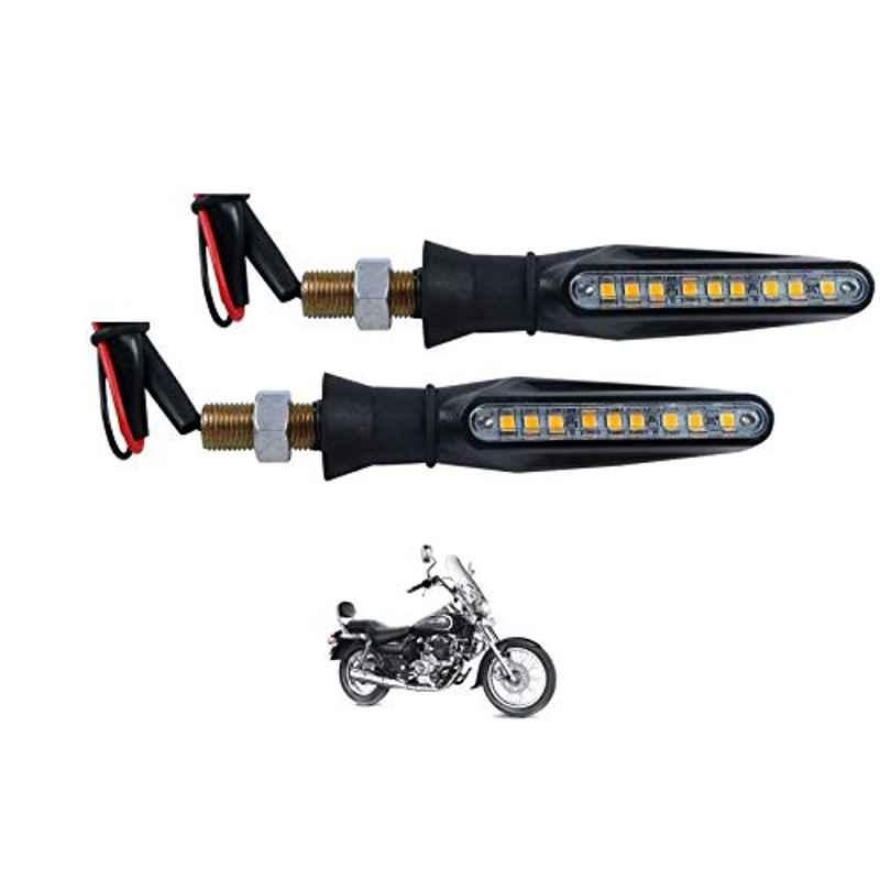 Kozdiko 4 Pcs Plastic Front & Rear Side Sleek Yellow Bike Indicator Set for Bajaj Avenger 220 Cruise