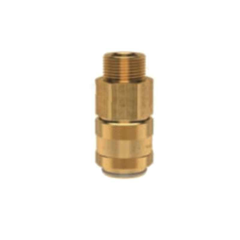 Ludecke ESG10AAB G1 Single / Double Shut Off Industrial Quick Male Thread Connect Coupling