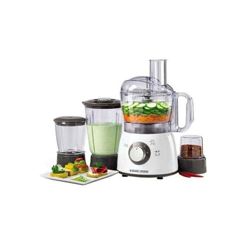 Black & Decker 400W Plastic White & Black 33 Functions 6-in-1 Food Processor, FX400BMG-B5