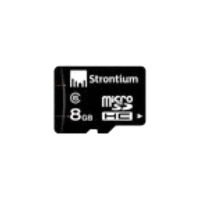 Strontium 8GB MicroSDHC Class 6 Black Memory Card, SR8GTFC6R