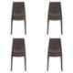 Supreme Lumina Wenge Chairs With Rattan Finish (Pack of 2)