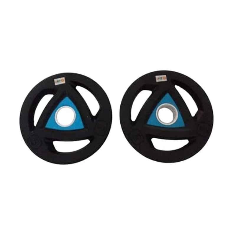 GYM24 Equipment NF-MD 2 Pcs 20kg Rubber Black UFit Olympic Weight Plate Set