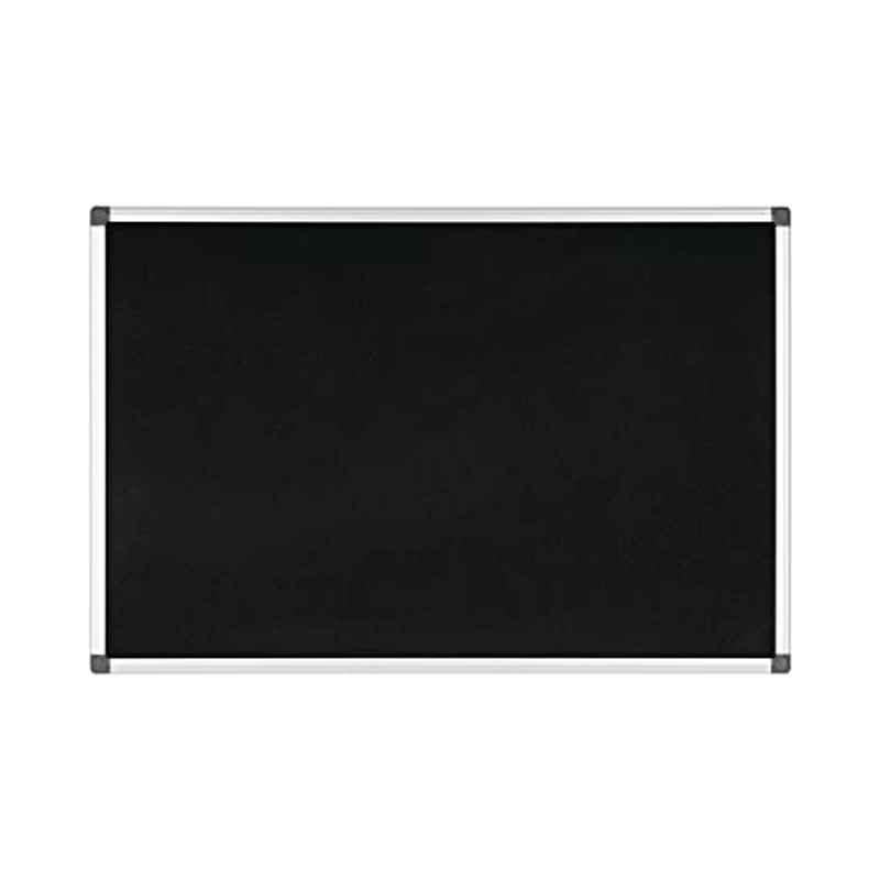 Bi-Office 90x60cm Black Felt Aluminium Frame Notice Board, FA0309170