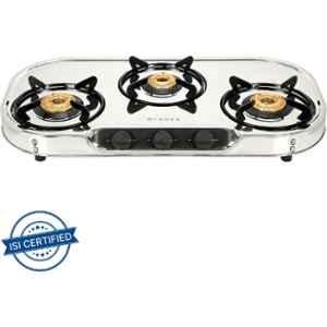 Faber Crystal 3 Burners Manual Stainless Steel Cooktop