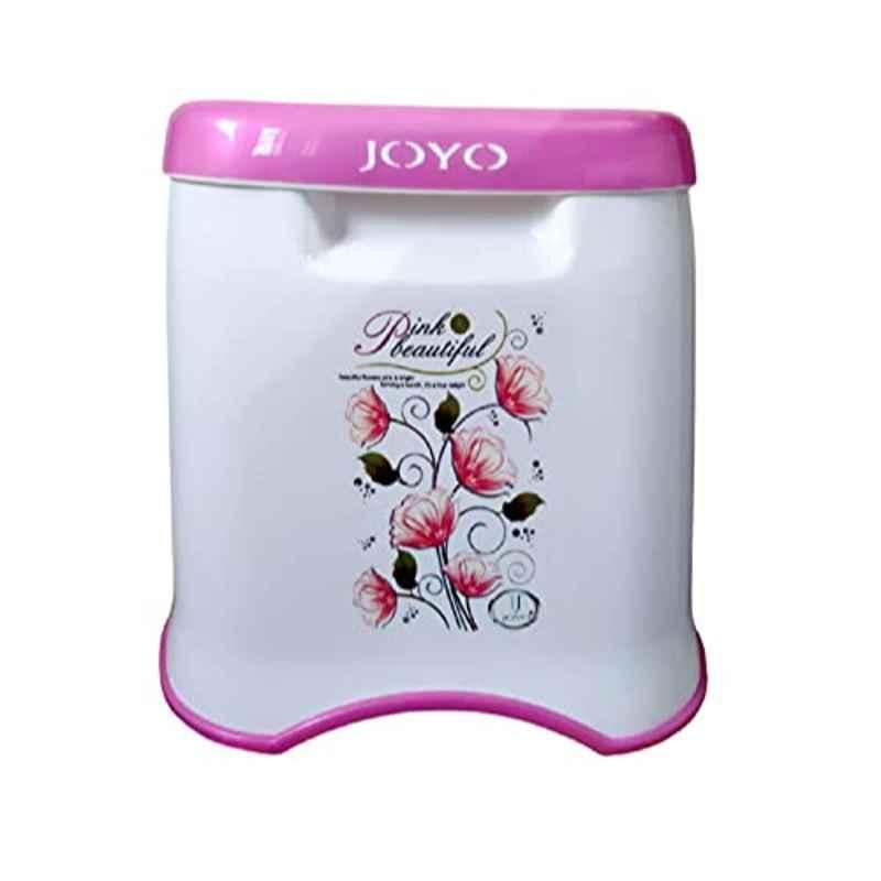 Joyo Big Super Plastic Pink Bathroom Stool with Free Lasaani 1000ml Water Bottle