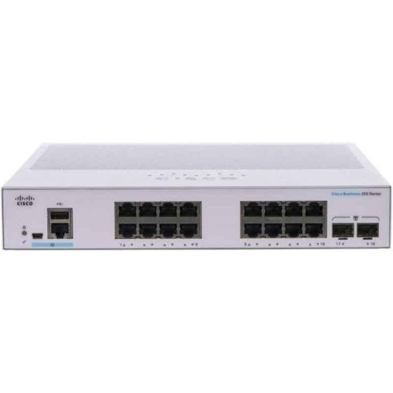 Cisco CBS250 16-Port GEI 2x1G SFP Smart Switch, CBS250-16T-2G-EU