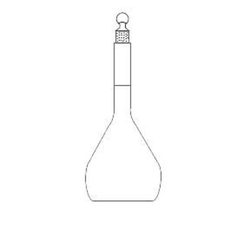 Axiva 5ml Touff B Class Volumetric Flask with Interchangeable Stopper, FVI0005 (Pack of 20)