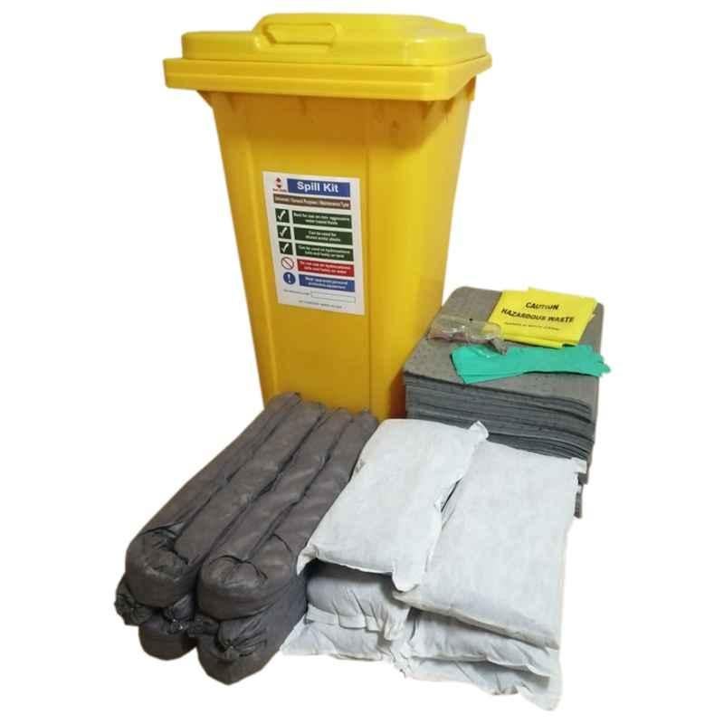 BNR Sorb 60 Gallon Non Woven Grey & Yellow Universal Chemical Spill Kit