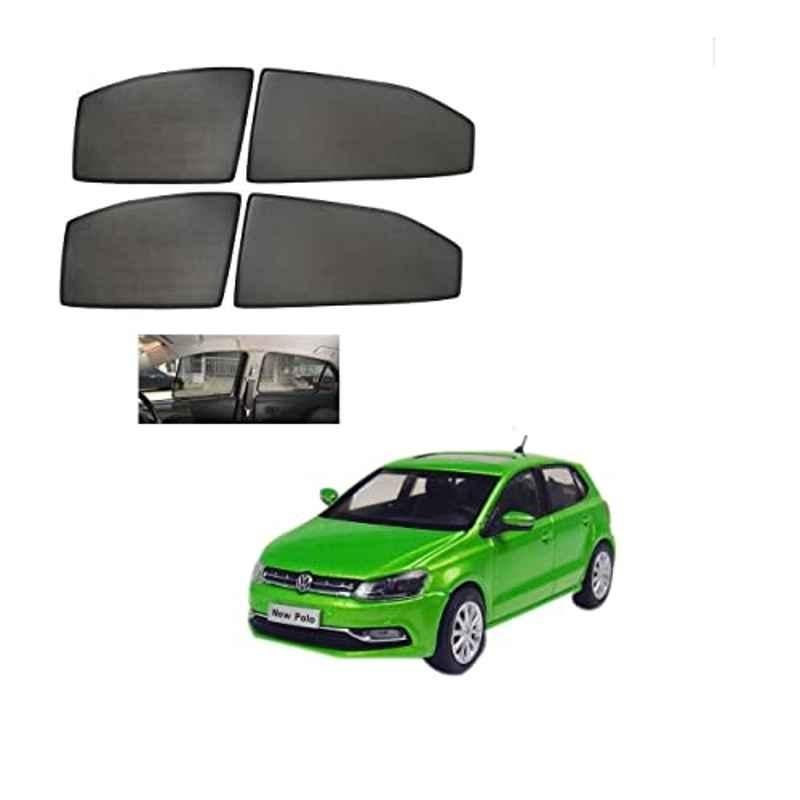 Kozdiko 4 Pcs Mesh Black Non-Magnetic Car Sun Shade Set for Volkswagen Polo Exquisite