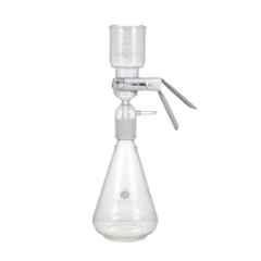 Glassco All Glass Filter Assembly with Funnel, Fritted Base, 47mm Cap Clamp & 2L Ground Joint Flask, 258.284.01