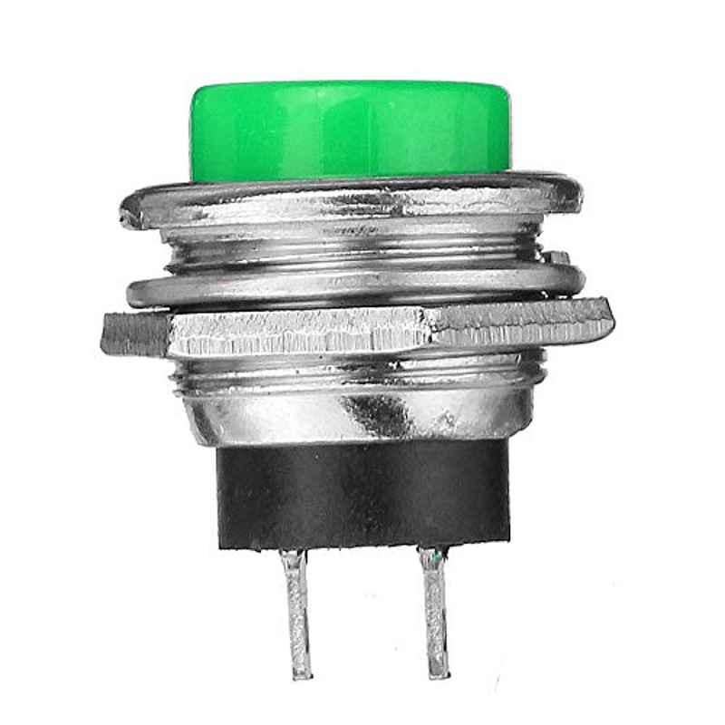 3A 125V Green Momentary Push Button Switch (Pack of 5)