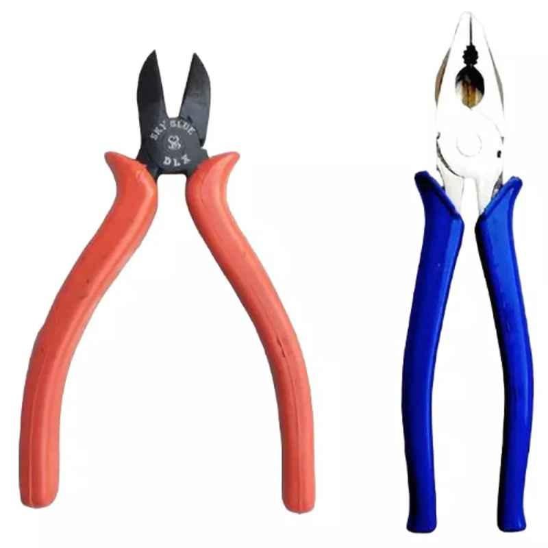 Sky Blue 2 Pcs 7.8 inch Lineman Plier Combo, SBE_PLIER_COMBOS_COMBO_613