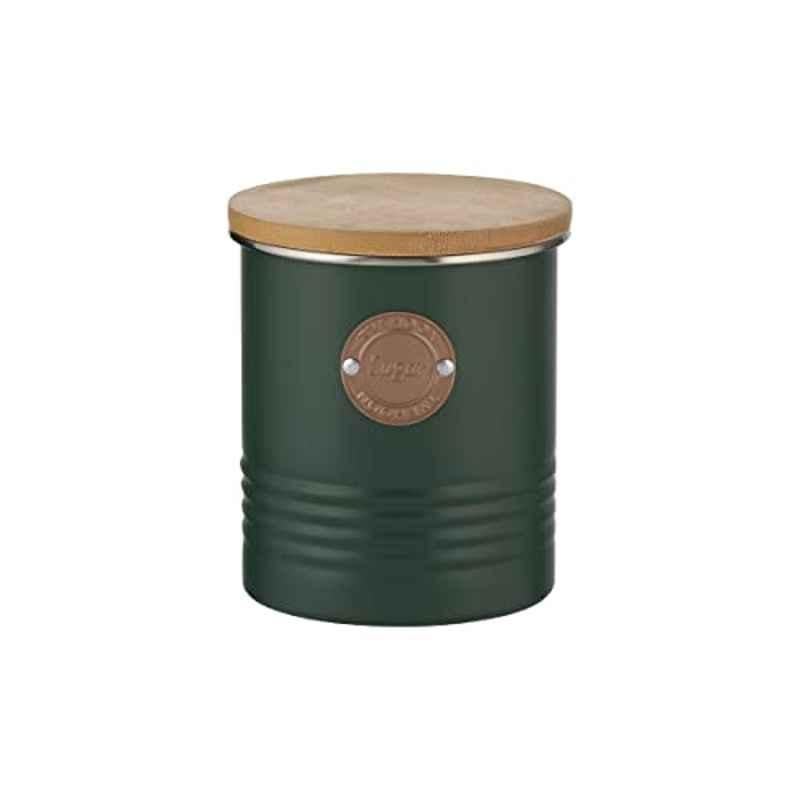 Typhoon 1400.03 1L Steel & Bamboo Sugar Storage Container, 29252