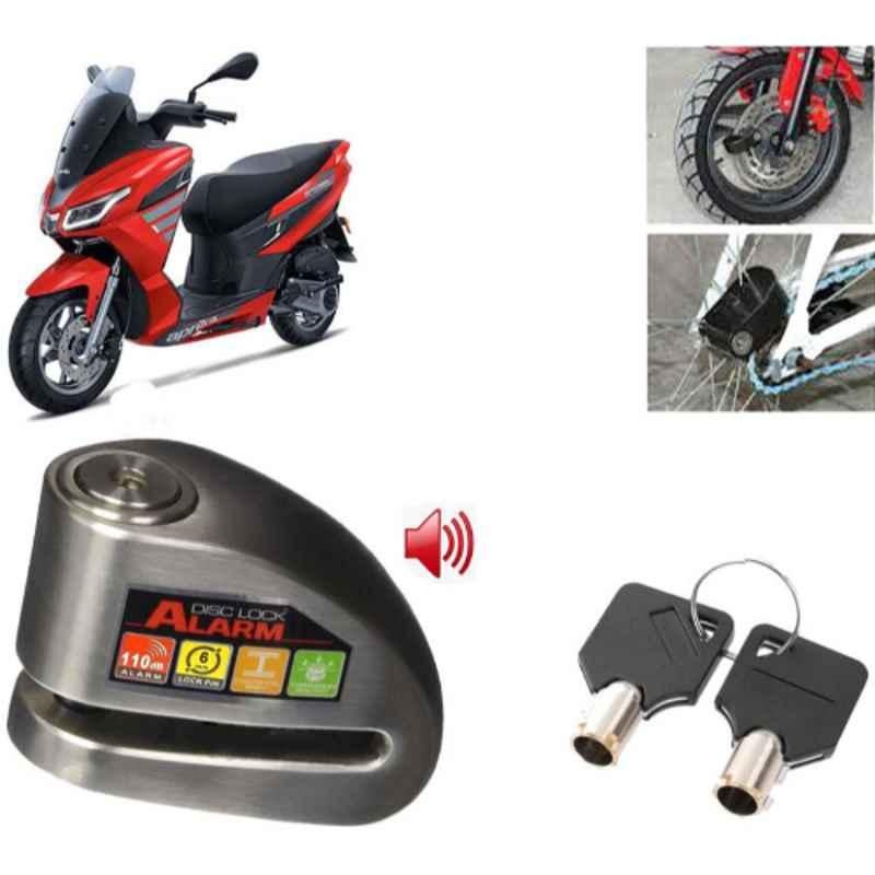 Auto Pearl Steel Black Anti-Theft Alarm Disc Brake Lock for SXR 160, Lock_013
