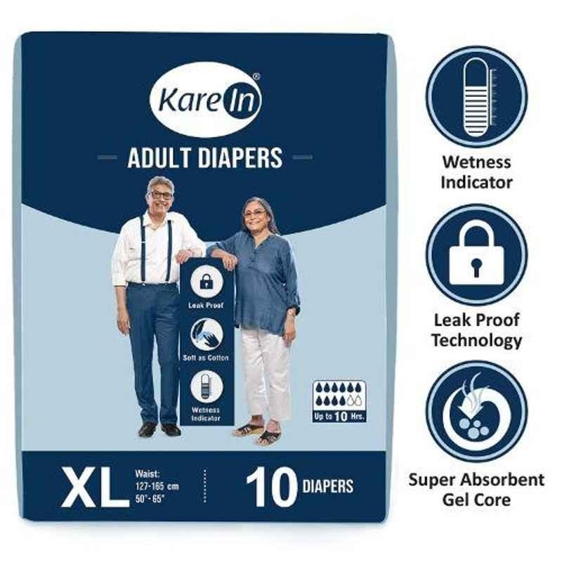 Karein 10 Pcs 127-165cm Extra Large Adult Diaper Set