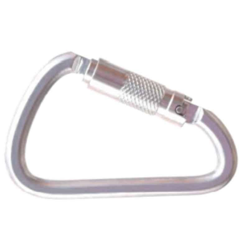 Karam 25.4mm Stainless Steel Forged Triple Action Locking Bulb Type Karabiner with Captive Pin, PN 195TBE SS