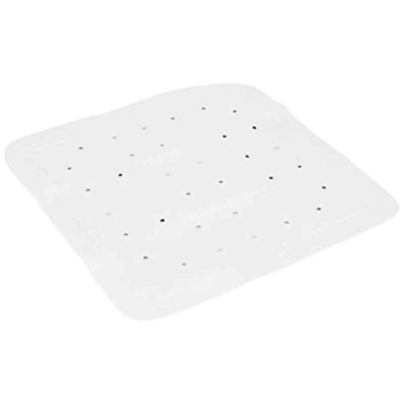 Wenko 70x40cm Plastic White Shower Mat, 3210401100