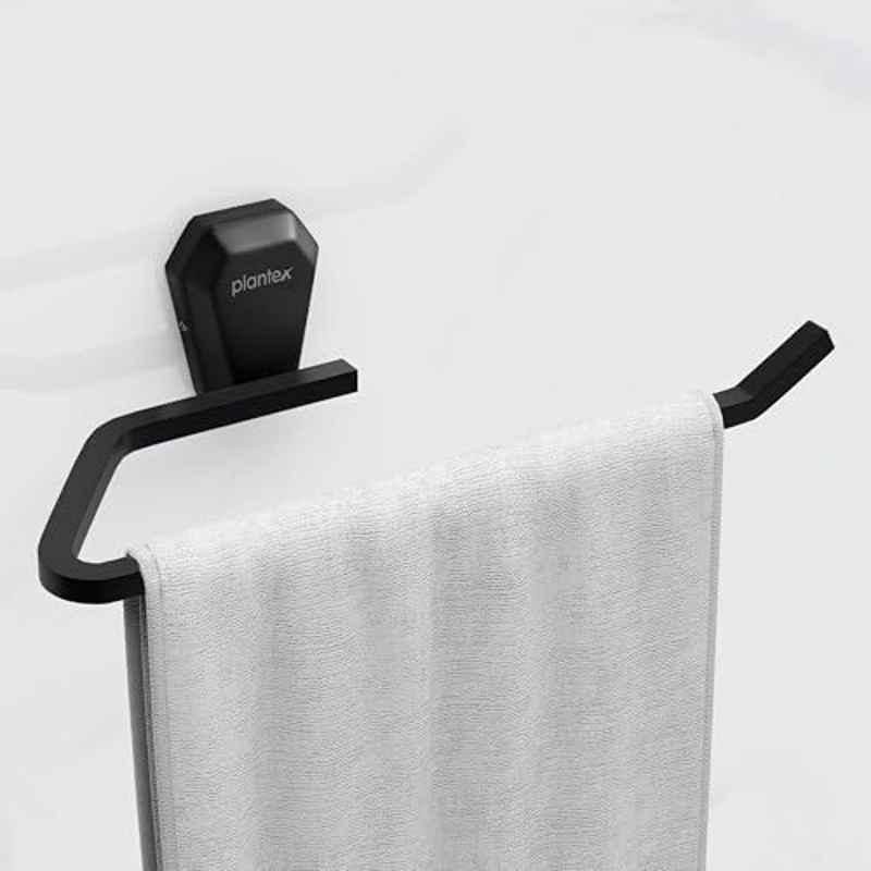 Plantex Towel Holder for Bathroom/304 Grade Stainless Steel Napkin Ring/Towel Hanger/Towel Ring/Bathroom Accessories PMB-2404, Z-Black