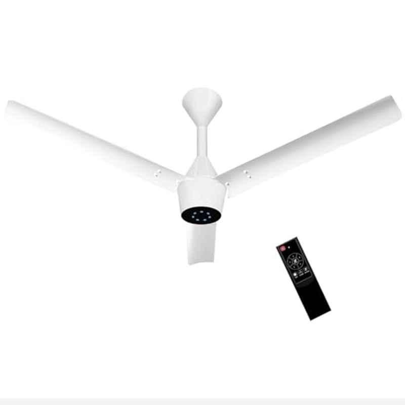Luker Radial Plus 32W 340rpm White & Black 5 Star 3 Blade BLDC Ceiling Fan with Remote & 3 Years Warranty, Sweep: 1200 mm