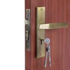 Handle Waala Sana 8 inch 60mm Stainless Steel Antique Brass Finish Mortise Door Lock Set with Brass Lock Body