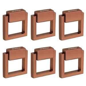 Plantex 2 inch Zinc Rose Gold Drawer Kadi for Home & Office, SH-358 (Pack of 6)